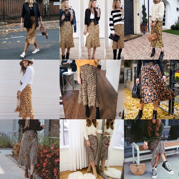2/$12! Who What Wear Leopard Print Midi Skirt - Picture 15 of 15